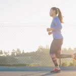 Long distance female runner