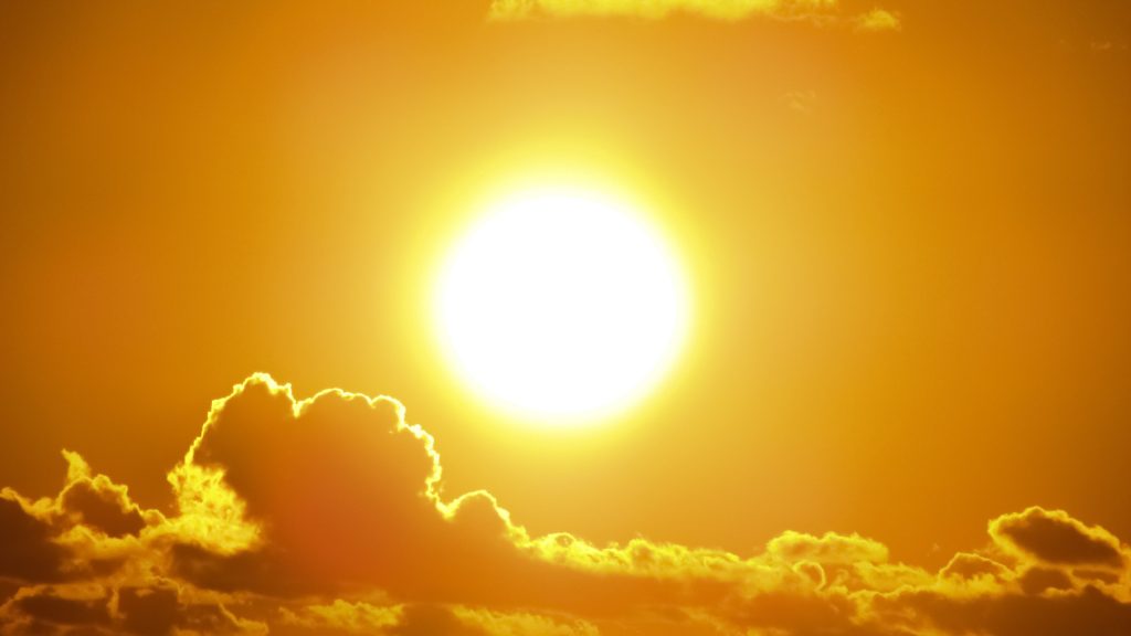 Blazing sun
