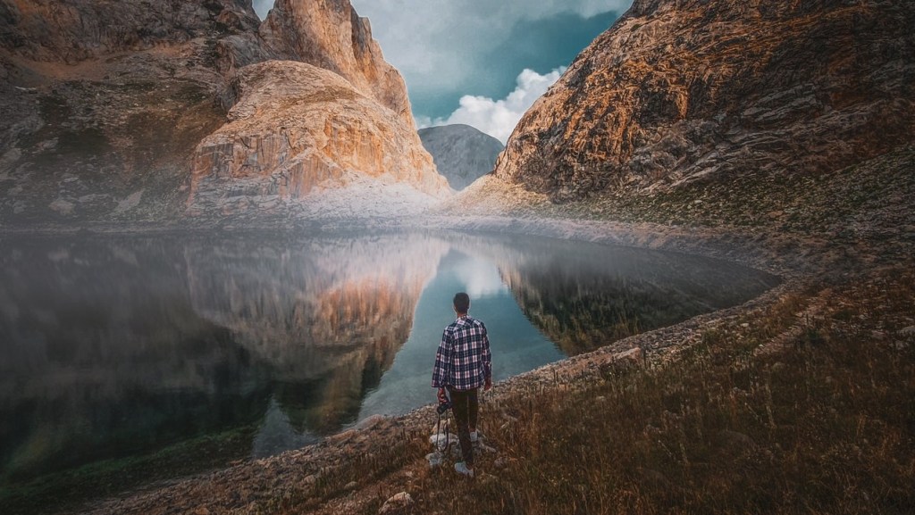 Man by a lake - healing mind