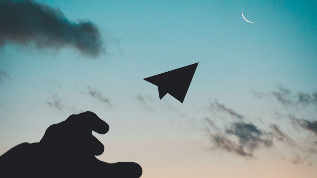 Intuition - throwing a paper plane into the sky