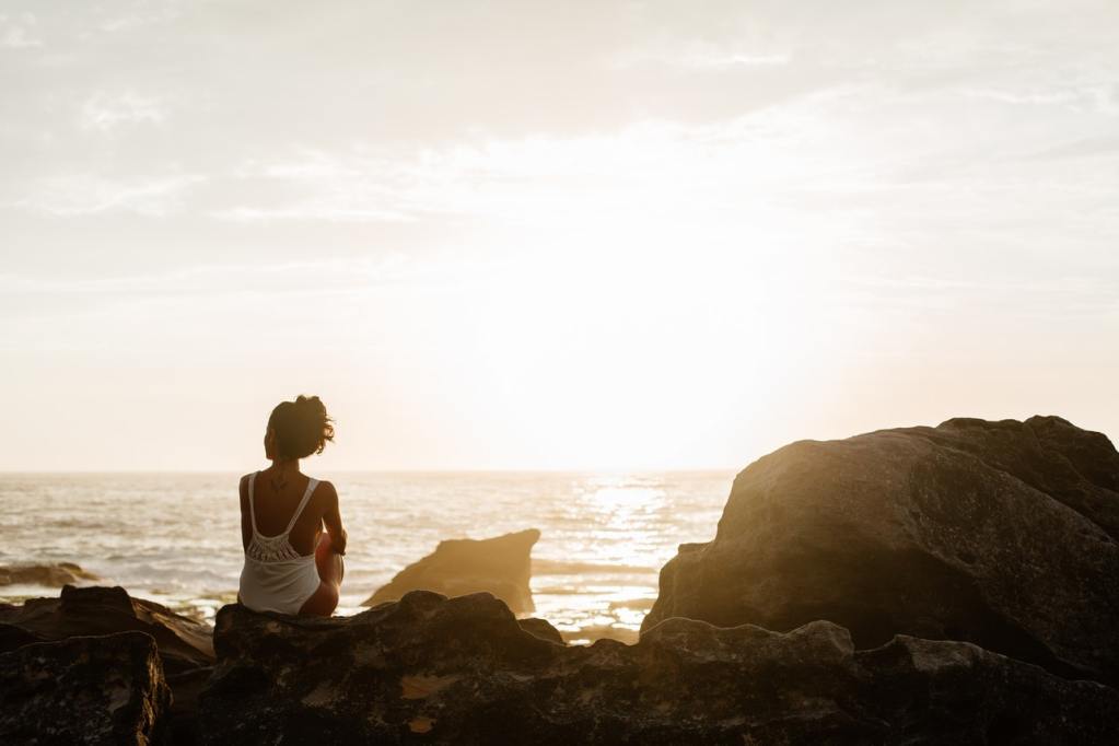 Woman on beach - I Fled Him Down - Devine self