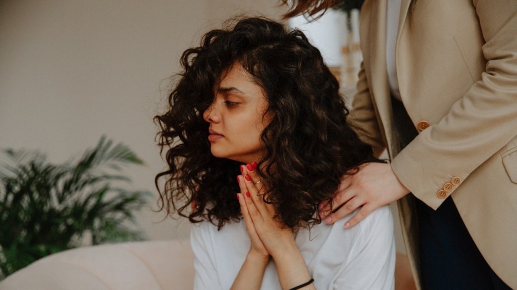 Empathic woman with therapist